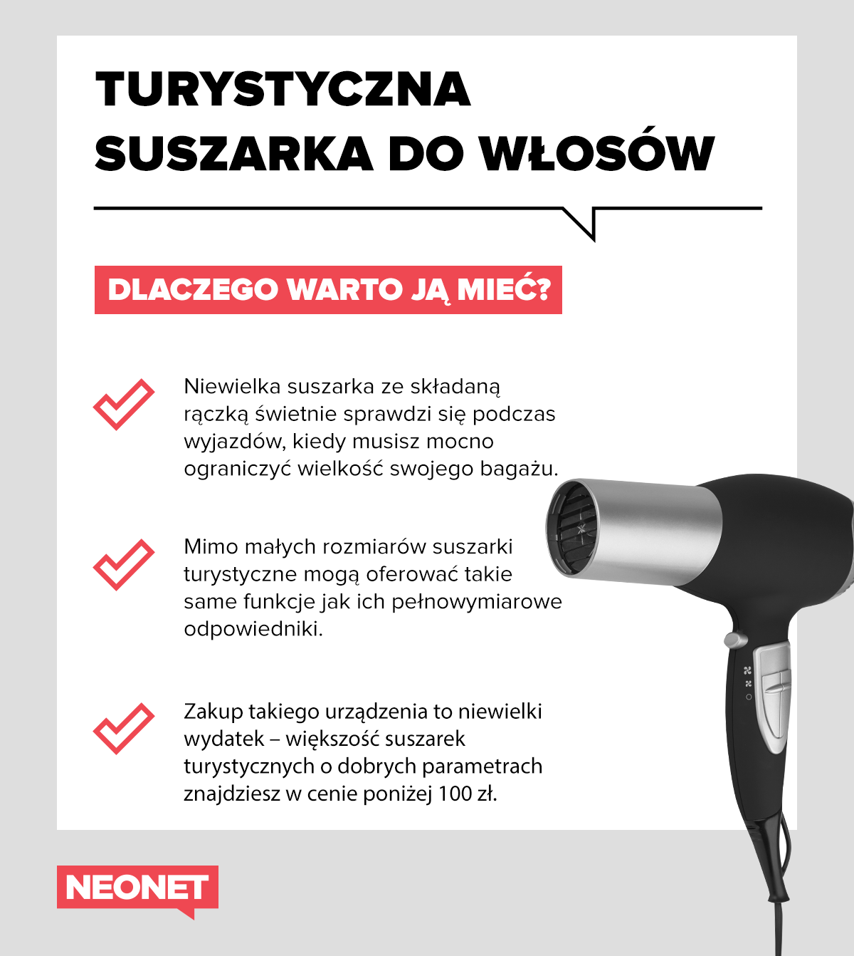 Turystyczne suszarki infografika