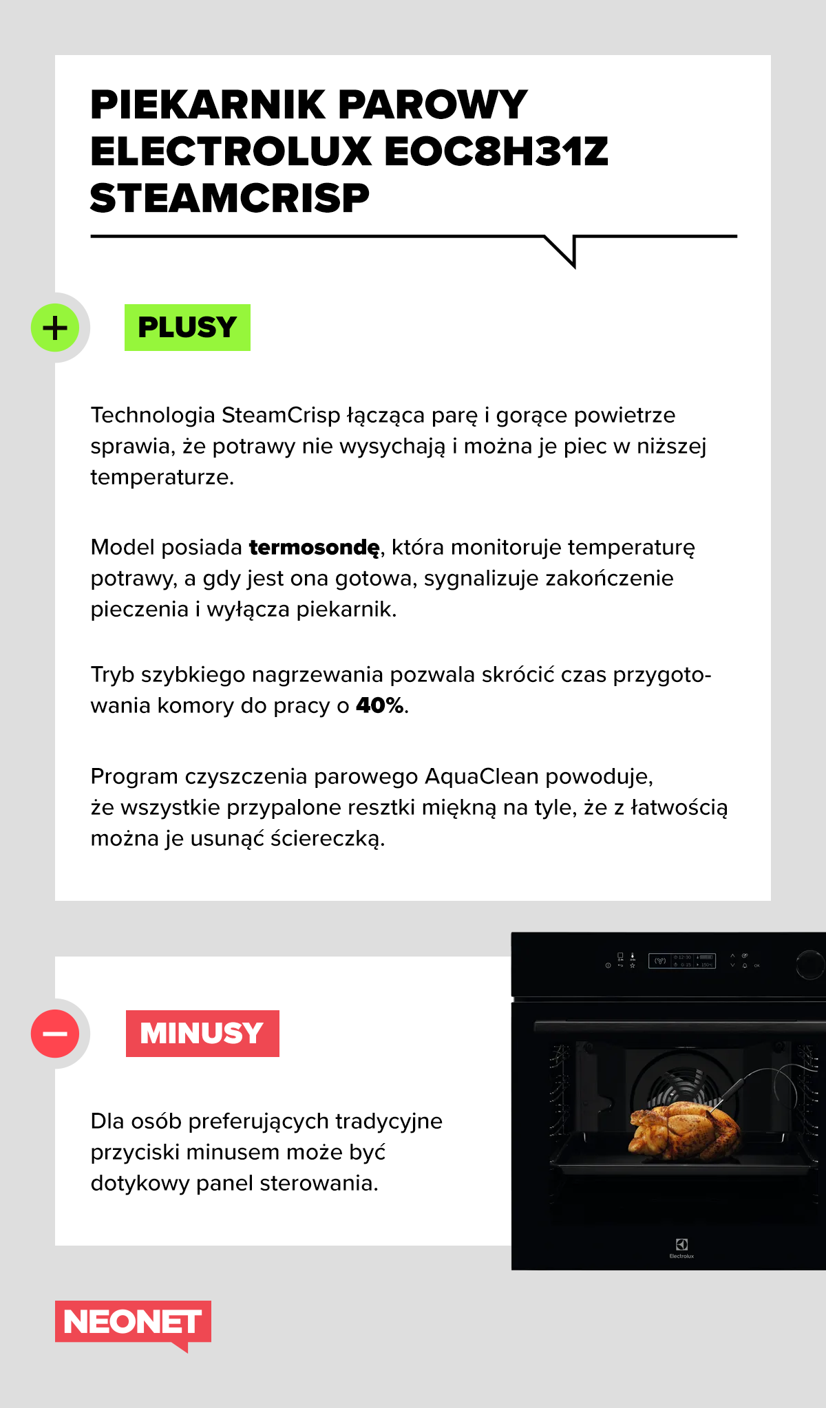 piekarnik parowy Electrolux EOC8H31Z Steamcrisp 