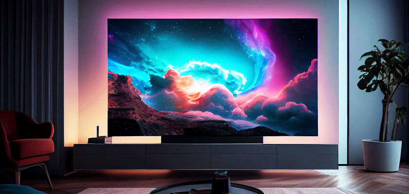 Telewizor z podświetleniem ambilight