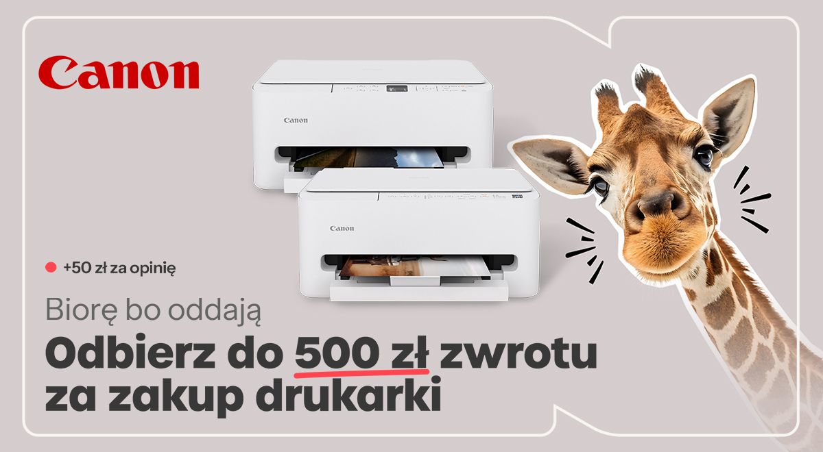Canon cashback nawet 500 zł zwrotu