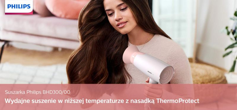 Philips Suszenie w niższej temperaturze w trosce o Twoje włosy