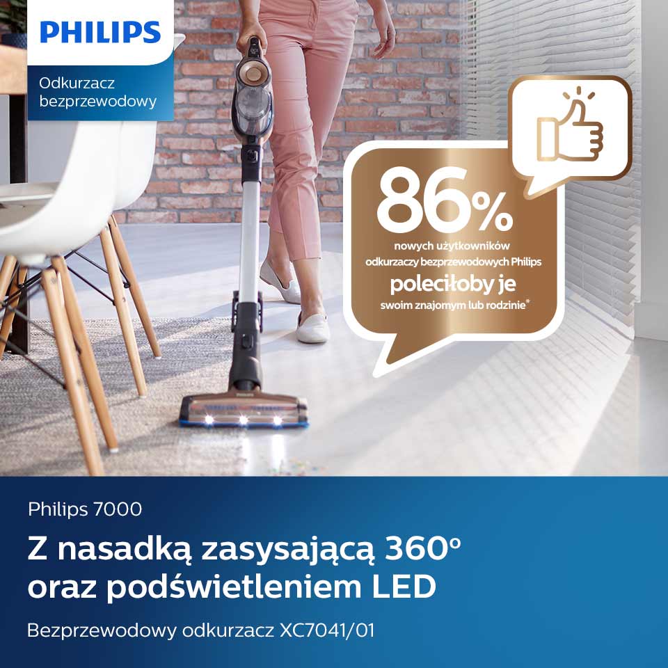 Philips Bezprzewodowy odkurzacz. Wygodne rozwiązanie na co dzień