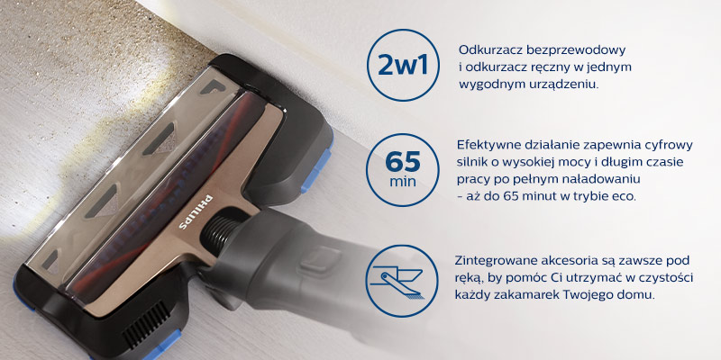 Philips Bezprzewodowy odkurzacz. Wygodne rozwiązanie na co dzień