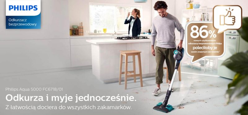 Philips Dokładne porządki. Odkurzacz z funkcją mycia
