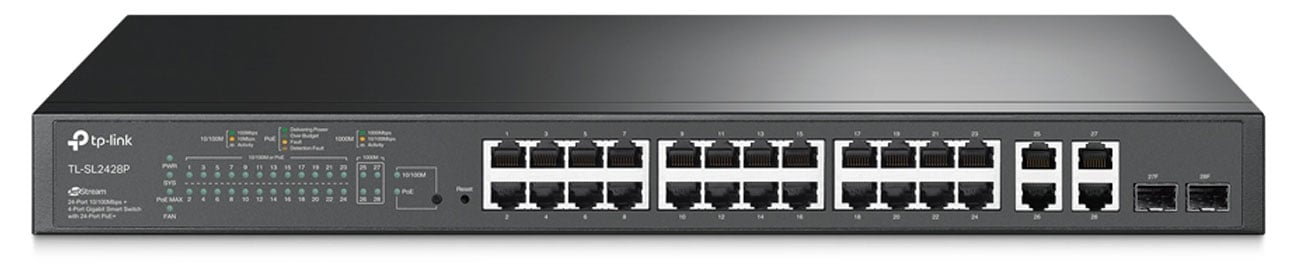 Switch TP-Link TL-SL2428P - Widok od przodu