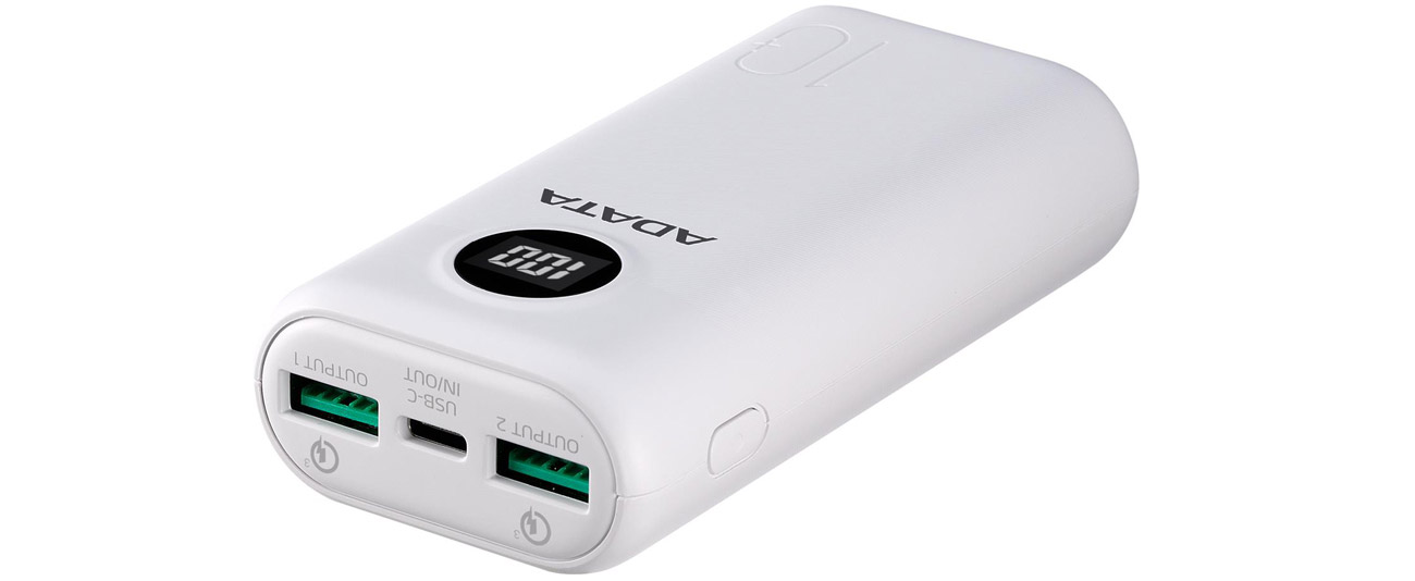Power Bank ADATA P10000QCD porty