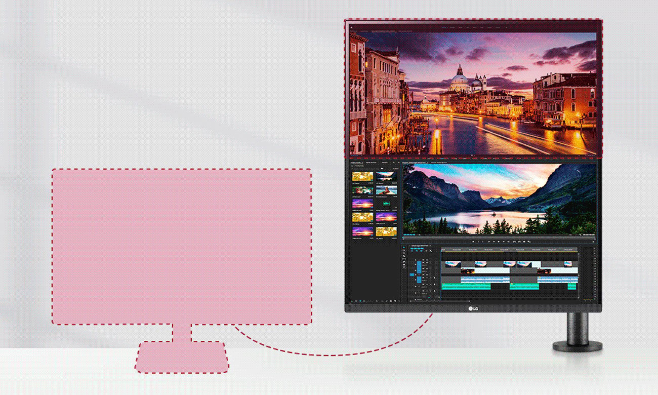 Monitor do domu i do biura LG 28MQ780 DualUp Ergo