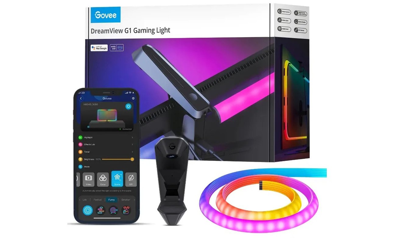 Oświetlenie LED Govee H604B Dreamview G1 - Widok ogólny + opakowanie