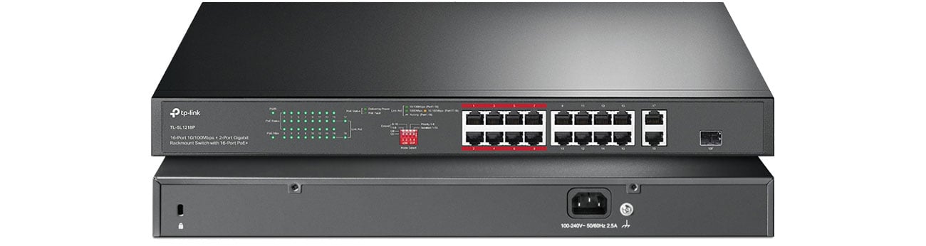 TP-Link TL-SL1218P Przód, tył
