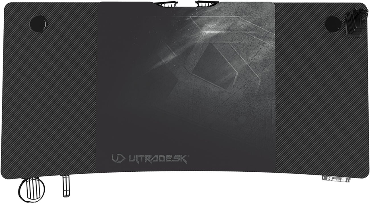 Biurko gamingowe Ultradesk Level V2 Czarne - Widok od góry