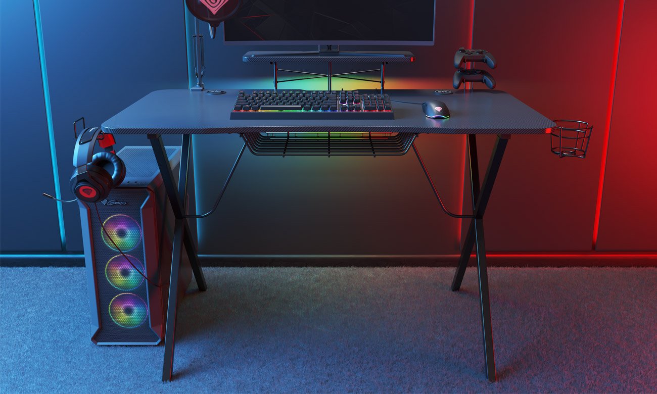 Biurko gamingowe Genesis HOLM 300 RGB - Unikatowe podświetlenie