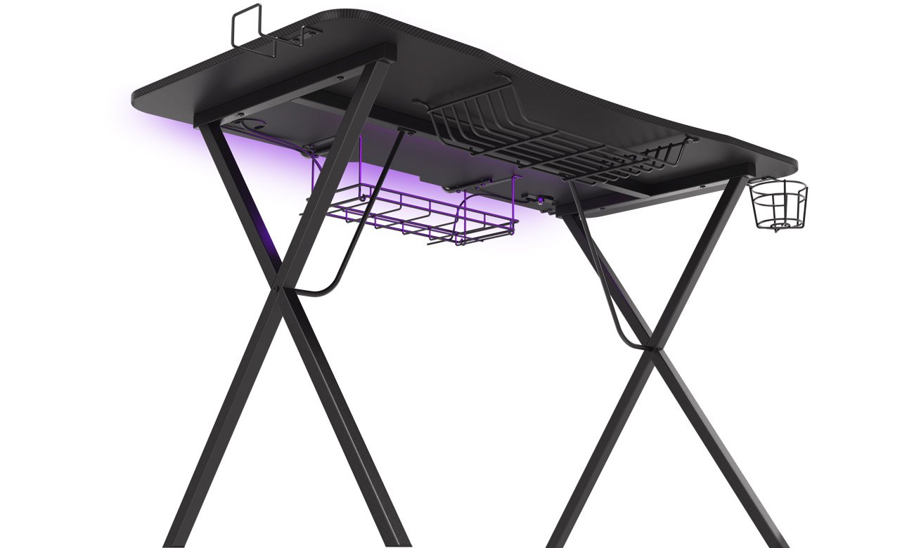 Biurko gamingowe Genesis HOLM 300 RGB - Widok od dołu pod kątem