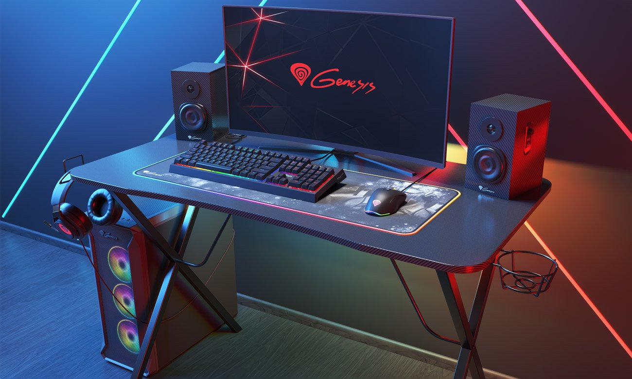 Biurko gamingowe Genesis HOLM 200 RGB - Podświetlenie RGB