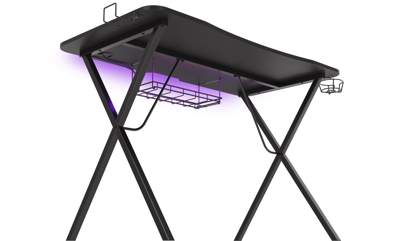 Biurko gamingowe Genesis HOLM 200 RGB - Widok od dołu pod kątem
