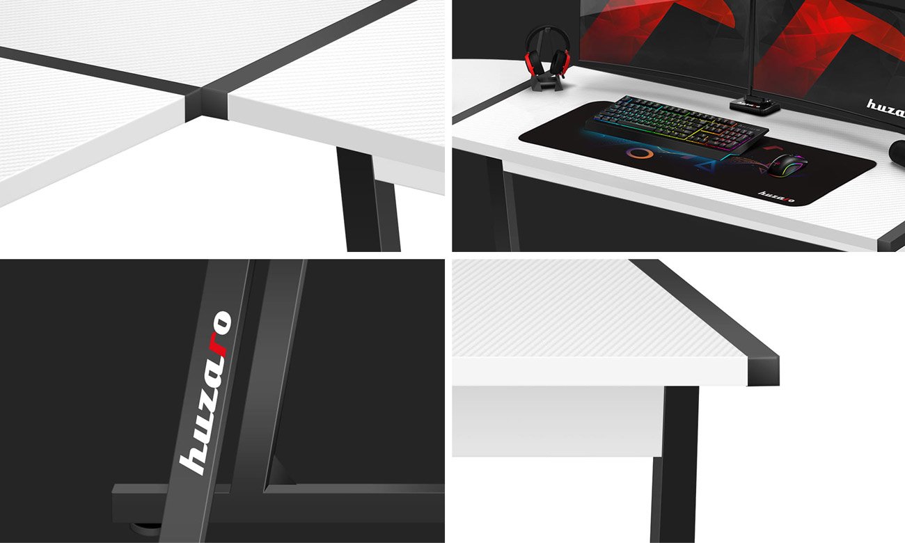 Biurko gamingowe Huzaro Hero 6.0 Białe - Lifestyle
