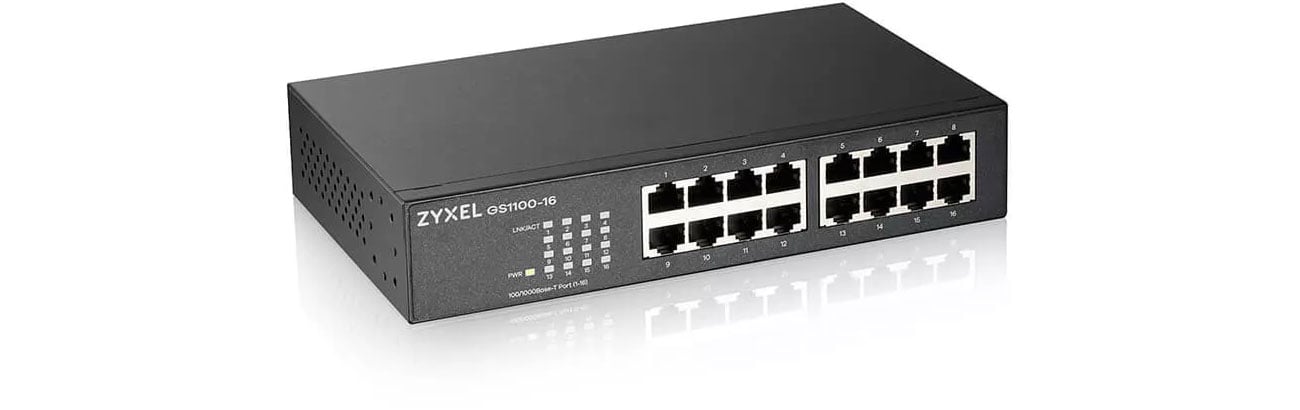 Przełącznik Zyxel 16p GS1100-16 (16x10/100/1000Mbit)