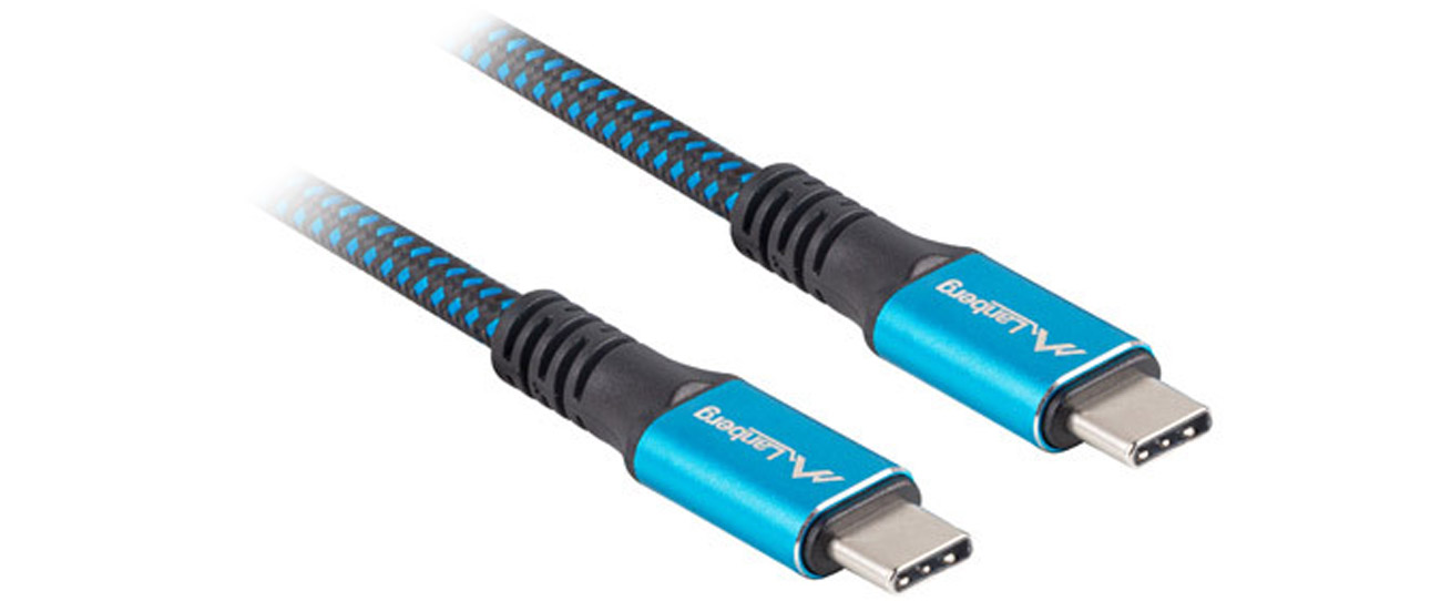 Kabel Lanberg USB-C 4.0 100W 5K/60Hz 1.2m