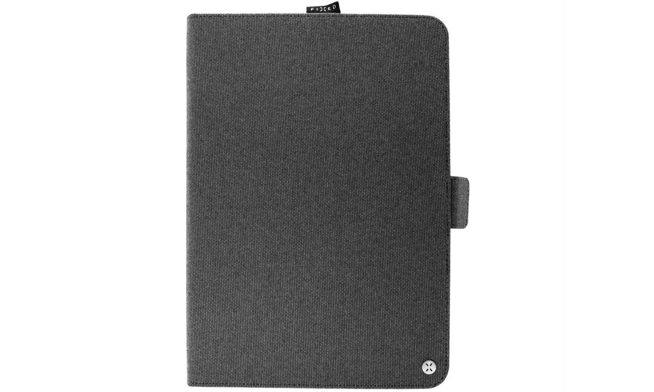 Etui FIXED Novel Fabric do tabletów 10,1'' Szare - Widok od przodu, zamknięte