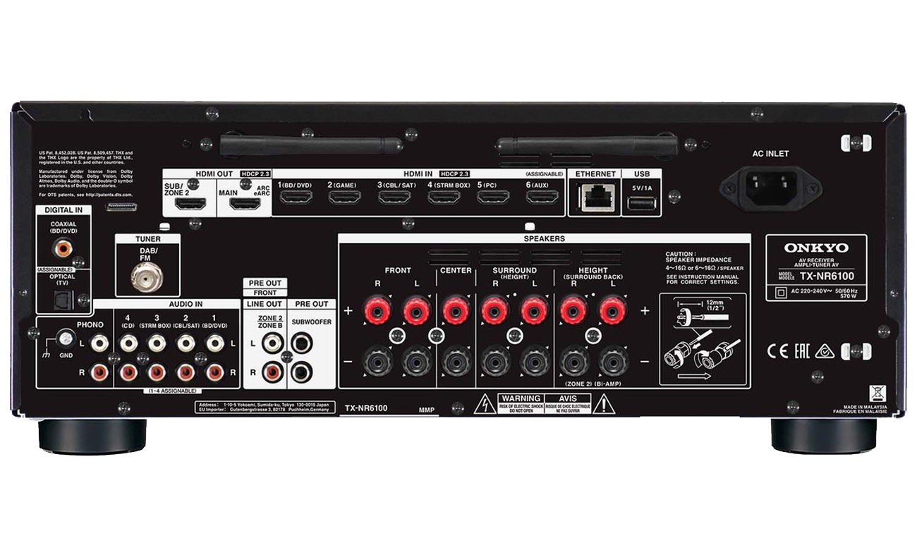 Wbudowane Wi-Fi oraz Bluetooth w amplitunerem Onkyo TX-NR696