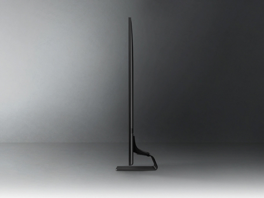 Zdjęcie profilowe telewizora QLED pokazujące jego ultrasmukły design TV QLED Neoslim.