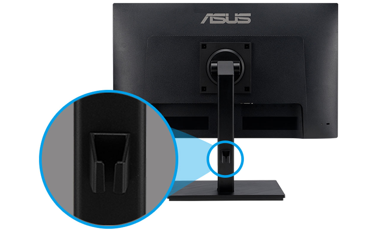ASUS VA24EQSB organizacja kabli