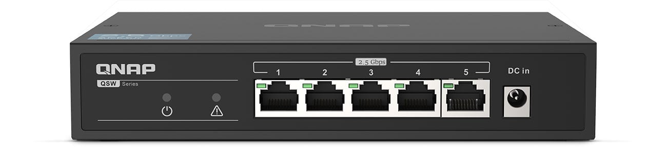 Switch QNAP 5p QSW-1105-5T widok z przodu