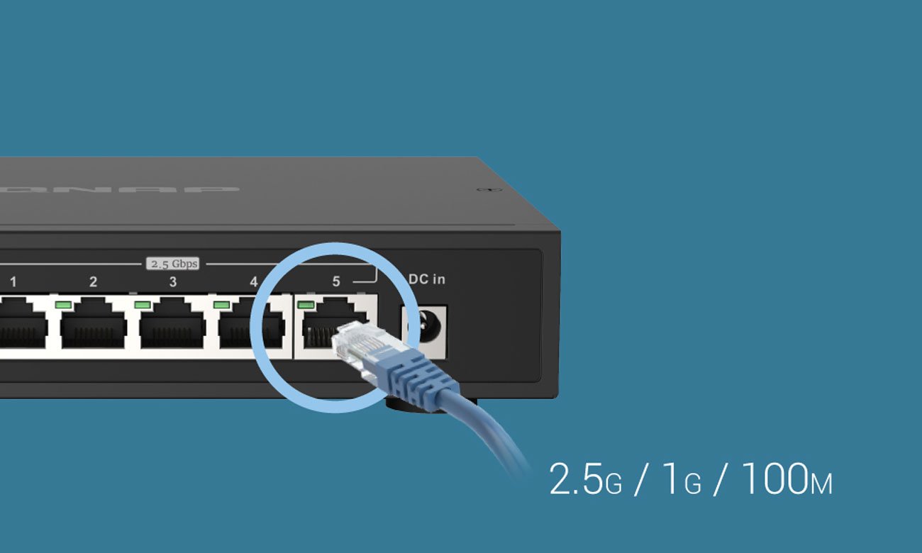 Switch QNAP 5p QSW-1105-5T porty