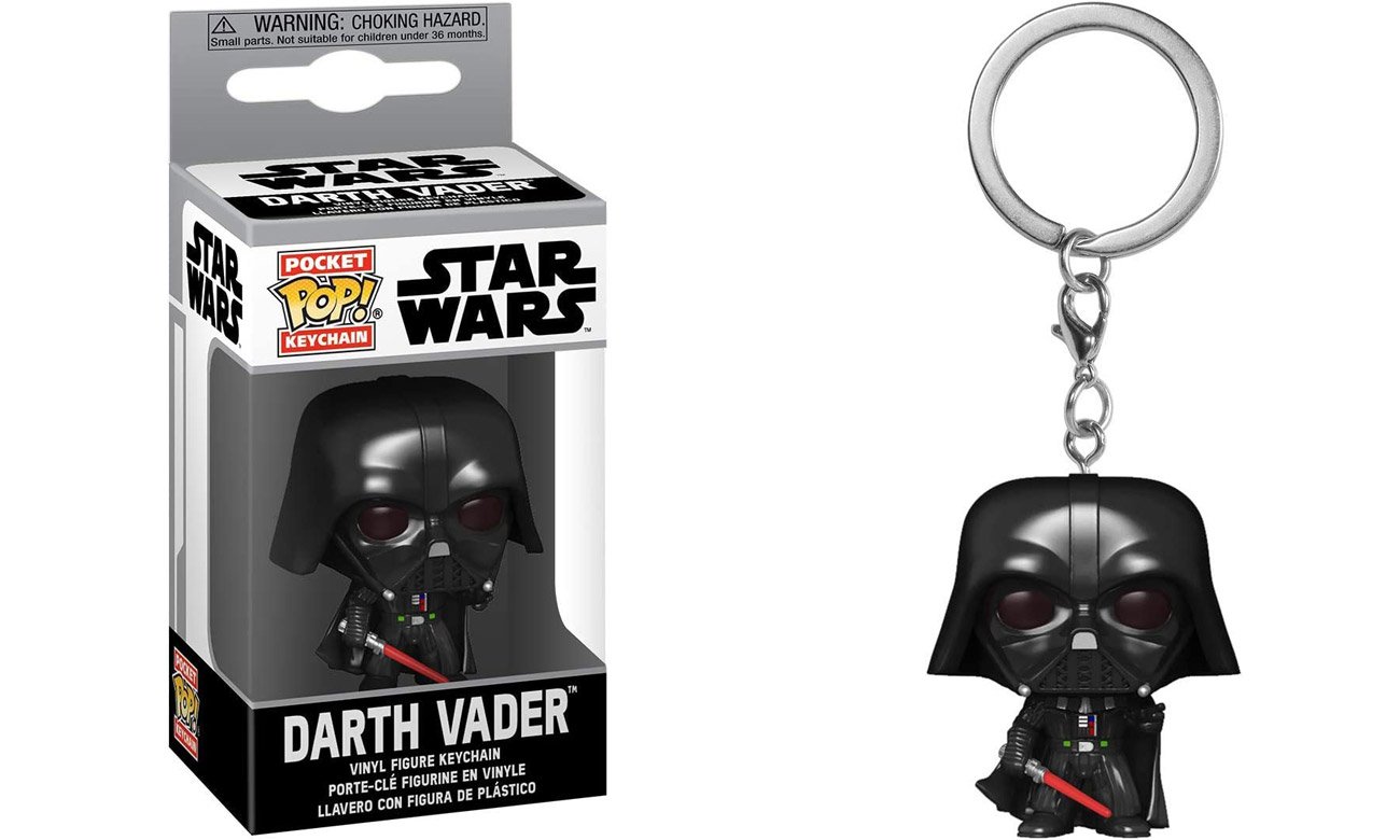 Breloczek Funko POP Keychain: Star Wars – Darth Vader - Widok od przodu wraz z opakowaniem