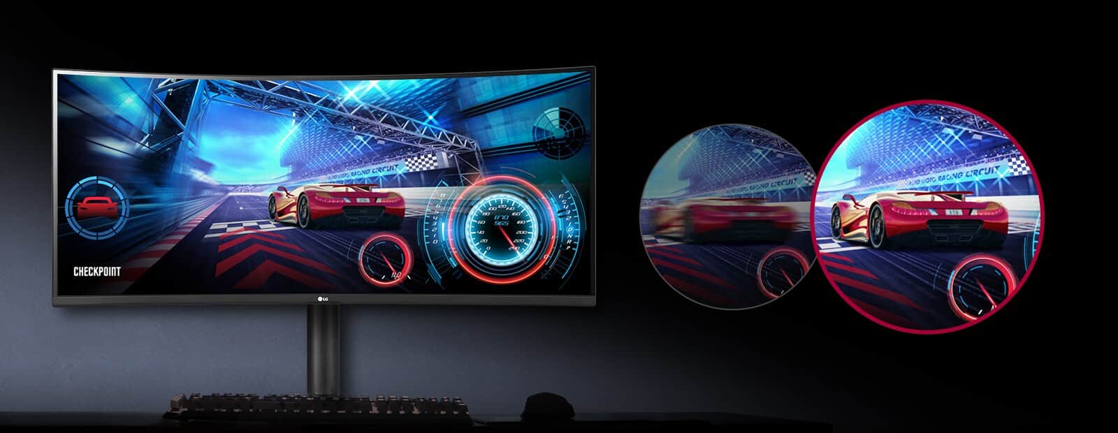 Gładki obraz w grach przy odświeżaniu 160 Hz w porównaniu do 60 Hz