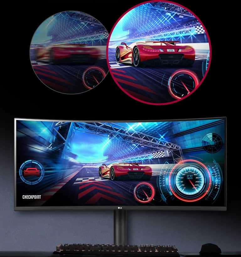 Gładki obraz w grach przy odświeżaniu 160 Hz w porównaniu do 60 Hz