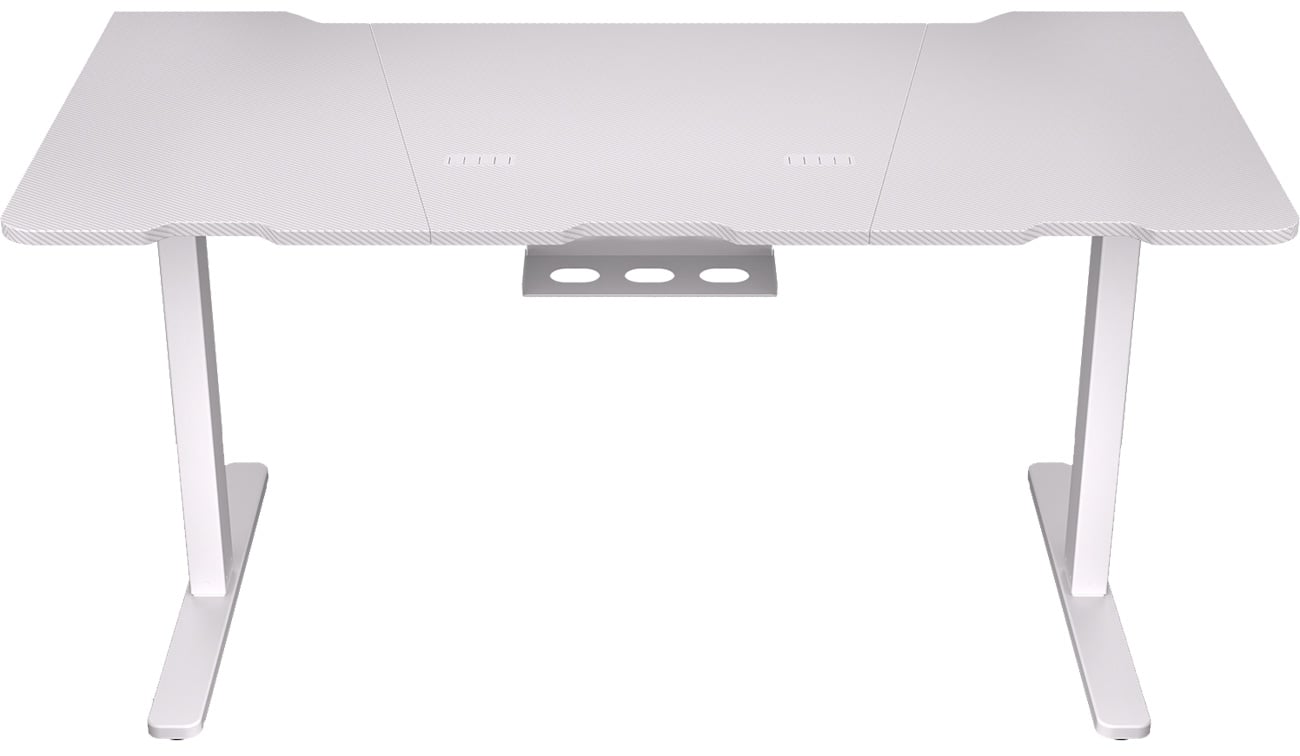 Biurko ENDORFY Atlas L Electric Onyx White - widok od tyłu