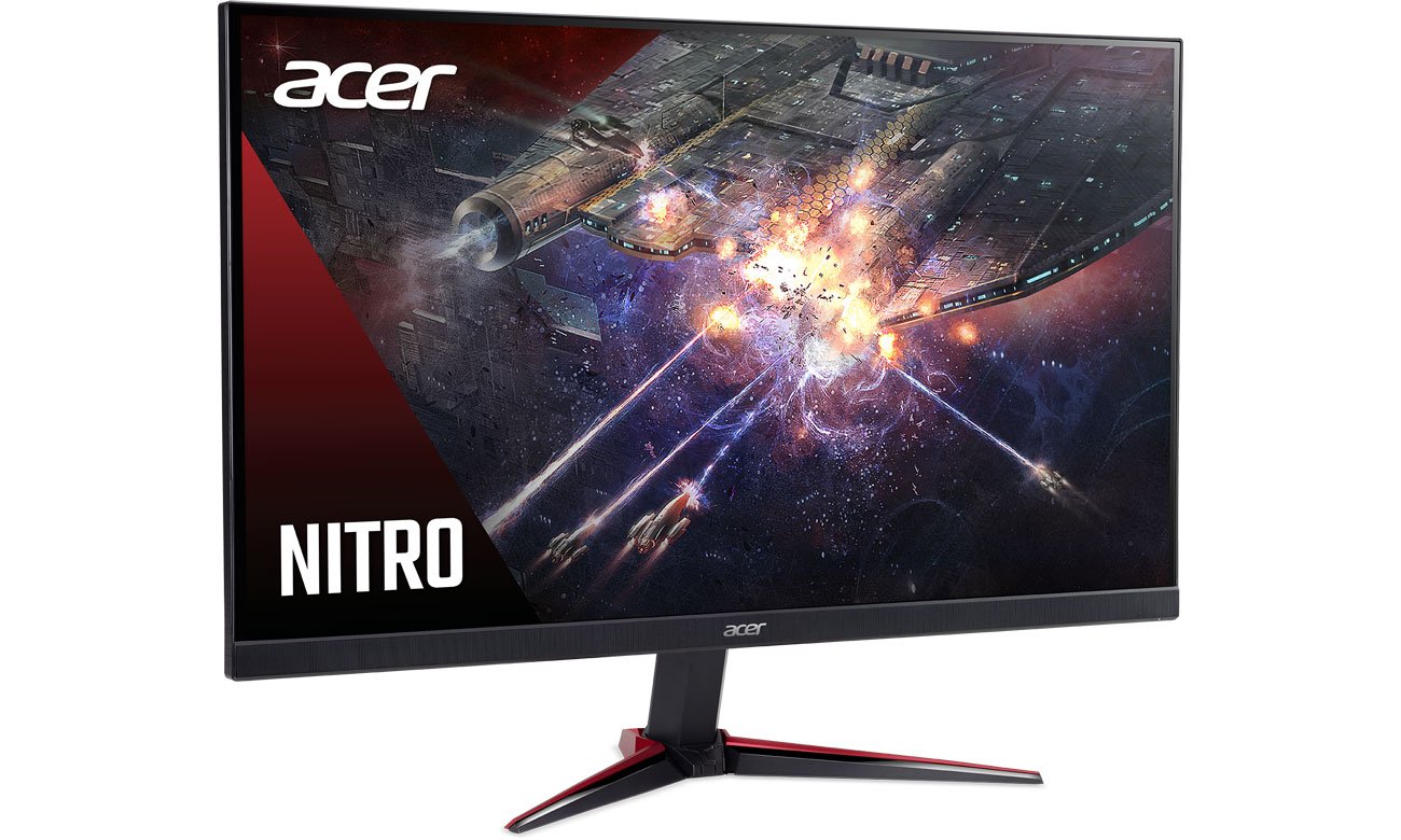 Acer Nitro VG240YEBMIIX widok z przodu pod kątem