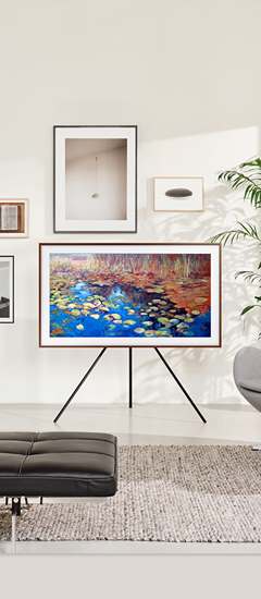 The Frame zamocowany na stojaku