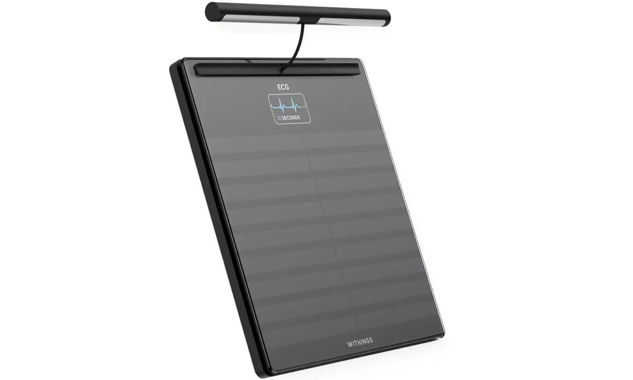 Inteligentna waga Withings Body Scan Czarna - Widok od przodu pod kątem