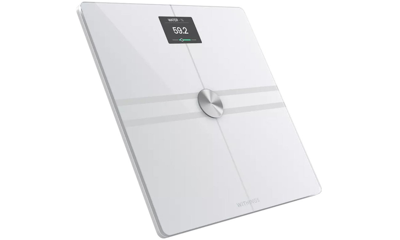 Inteligentna waga Withings Body Comp Biała - Widok od przodu pod kątem