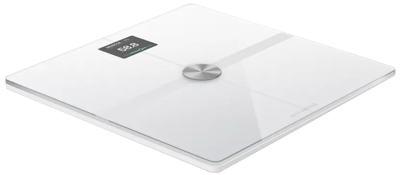 Inteligentna waga Withings Body Smart Biała - Widok od przodu pod kątem