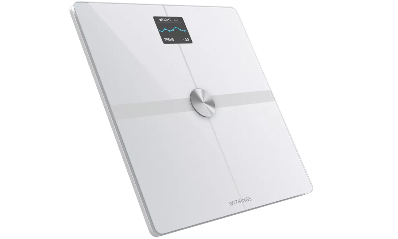 Inteligentna waga Withings Body Smart Biała - Widok od przodu pod kątem