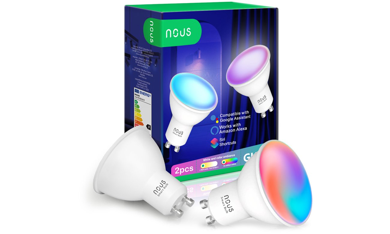 Nous Inteligentna żarówka WIFI P8 (zestaw z 2)