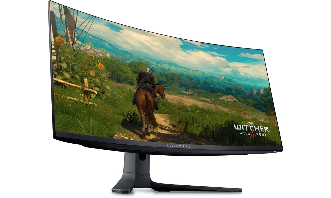 Dell Alienware AW3423DWF OLED widok z przodu pod kątem