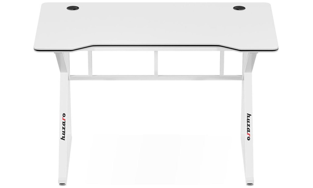 Biurko gamingowe Huzaro Hero 1.6 White - Widok od przodu