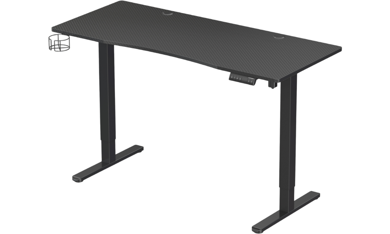 Biurko elektryczne Silver Monkey ED-140 Carbon - Widok od przodu pod kątem
