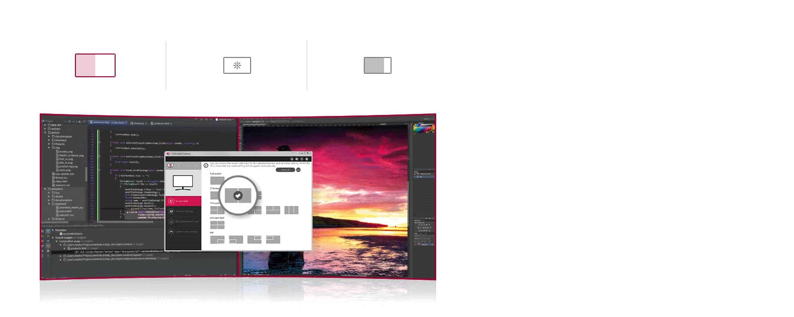 Funkcja OnScreen Control ułatwia obsługę monitora.