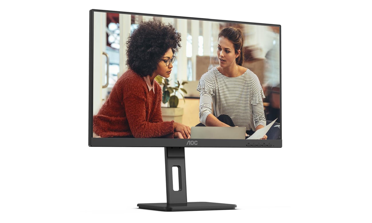 AOC 27E3QAF widok z przodu pod kątem
