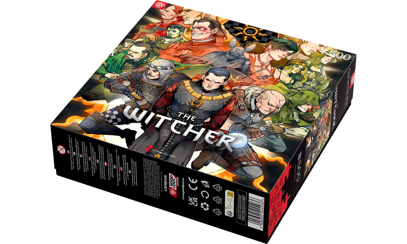 Puzzle Gaming: The Witcher – Nilfgaard - Widok opakowania pod kątem