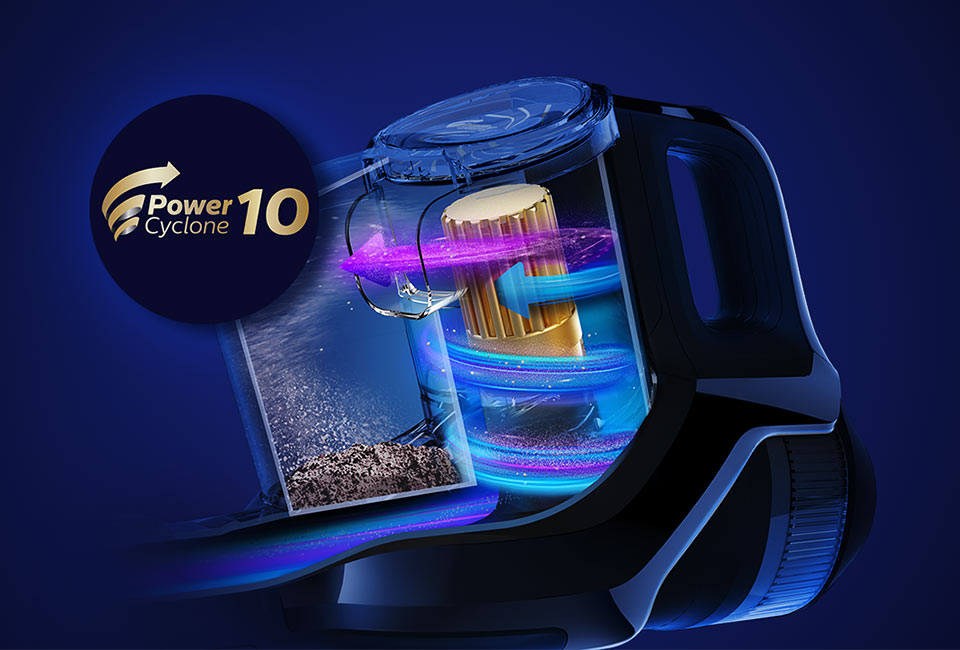 Philips Cyfrowy silnik z PowerCyclone 10 - duża moc ssąca