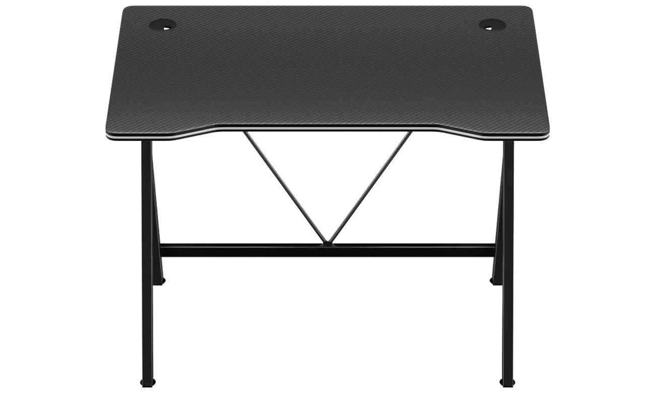 Biurko gamingowe Huzaro Hero 1.4 Black - Widok od przodu