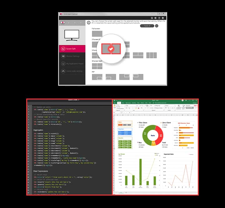 Funkcja OnScreen Control ułatwia zarządzanie ustawieniami monitora.