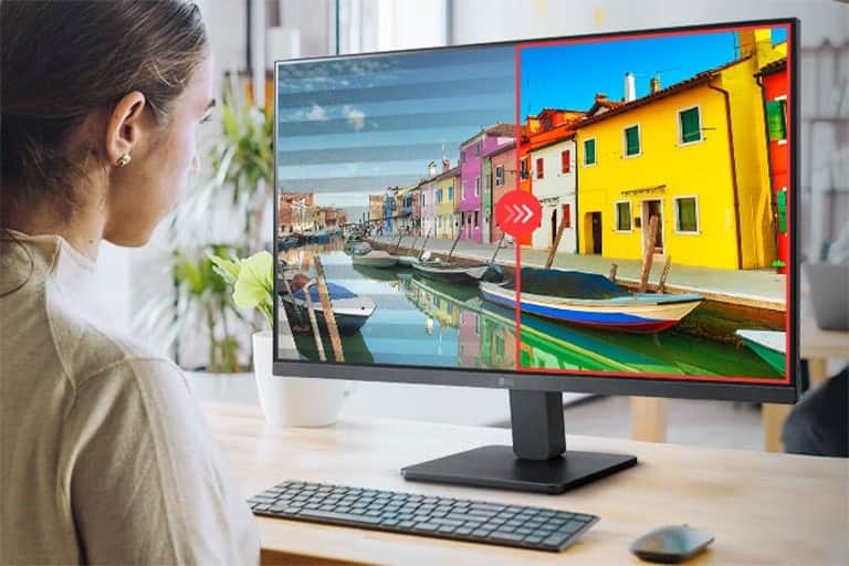 Porównanie z funkcją flicker safe i bez niej.