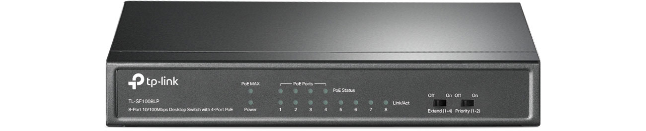 TP-Link TL-SF1008LP widok z przodu