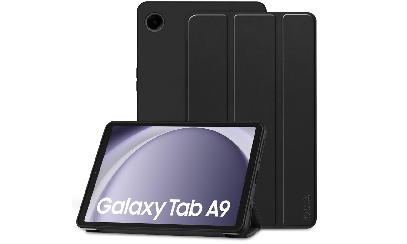 Etui Tech-Protect SmartCase do Samsung Galaxy Tab A9 Czarne - Widok ogólny